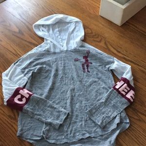 Long sleeve T-shirt hoodie justice size 10